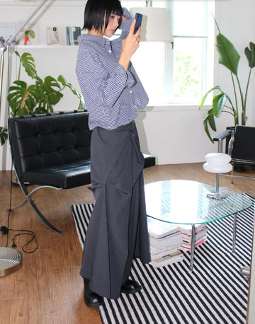 FLOWING DART DRAPE SKIRT